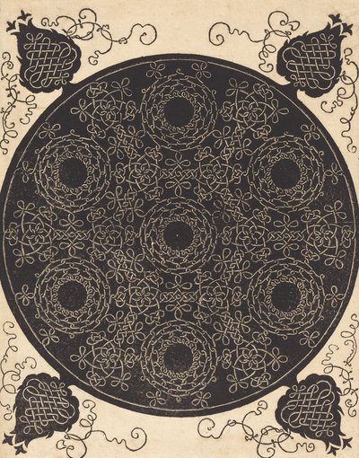 Il quarto nodo che combina sette gruppi circolari di nodi con centri neri da Albrecht Dürer