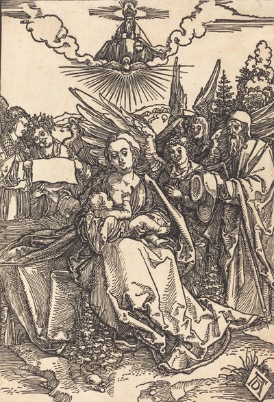 La Sacra Famiglia con cinque angeli, entro il 1505 da Albrecht Dürer