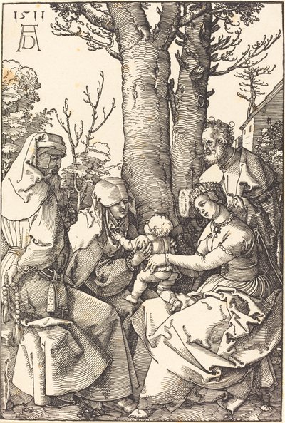 La Sacra Famiglia con Gioacchino e Anna sotto un albero da Albrecht Dürer