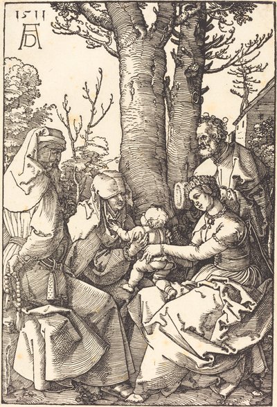 La Sacra Famiglia con Gioacchino e Anna sotto un albero da Albrecht Dürer