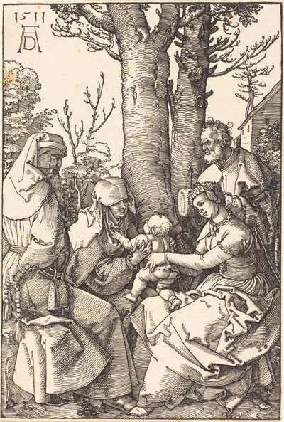 La Sacra Famiglia con Gioacchino e Anna sotto un albero da Albrecht Dürer