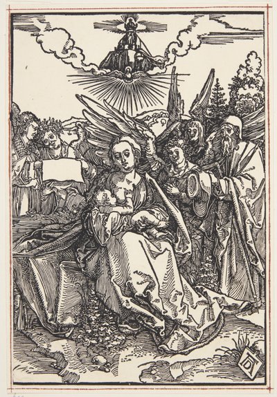 La Sacra Famiglia con cinque angeli da Albrecht Dürer