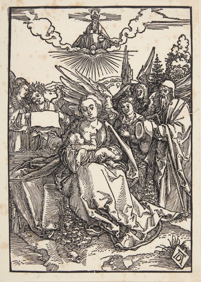 La Sacra Famiglia con cinque angeli da Albrecht Dürer