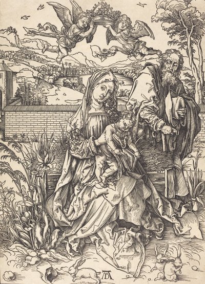 La Sacra Famiglia con le tre lepri, c. 1497-1498 da Albrecht Dürer