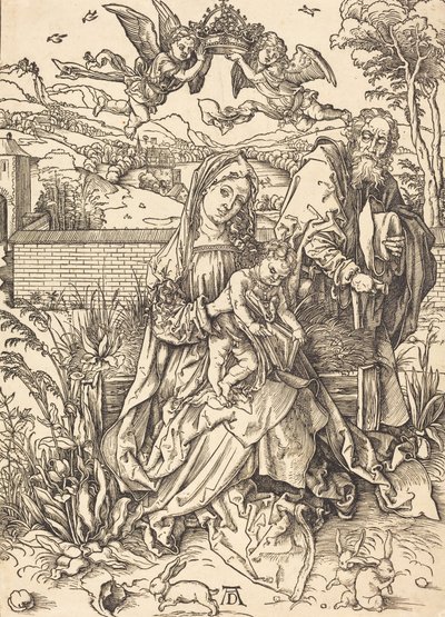 La Sacra Famiglia con le Tre Lepri, c. 1497-1498 da Albrecht Dürer