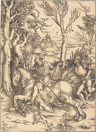 Il cavaliere a cavallo e il lanzichenecco da Albrecht Dürer