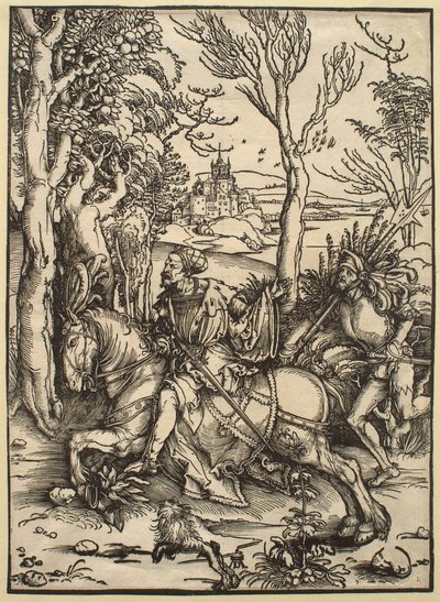 Il cavaliere a cavallo e il lanzichenecco da Albrecht Dürer