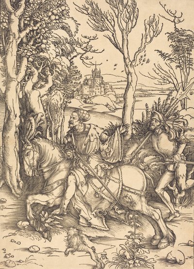 Il cavaliere a cavallo e il lanzichenecco da Albrecht Dürer