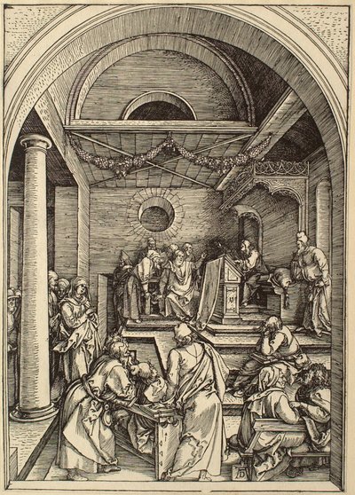 La vita della Vergine: Cristo tra i dottori della legge da Albrecht Dürer