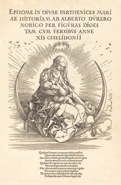 La Madonna sulla mezzaluna, 1510-1511 da Albrecht Dürer