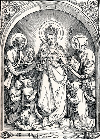 La Madonna con i certosini, San Giovanni Battista e San Bruno, 1515, 1906 da Albrecht Dürer
