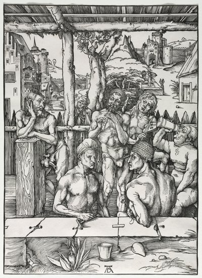 La casa da bagno degli uomini, c. 1496-1497 da Albrecht Dürer
