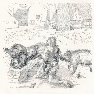Il figliol prodigo, c1497, 1906 da Albrecht Dürer