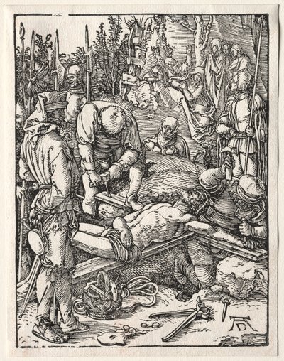 La Piccola Passione: Cristo inchiodato alla croce da Albrecht Dürer