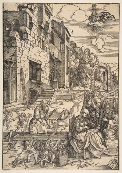 Il soggiorno della Sacra Famiglia in Egitto, da La vita della Vergine, dopo il 1511 da Albrecht Dürer