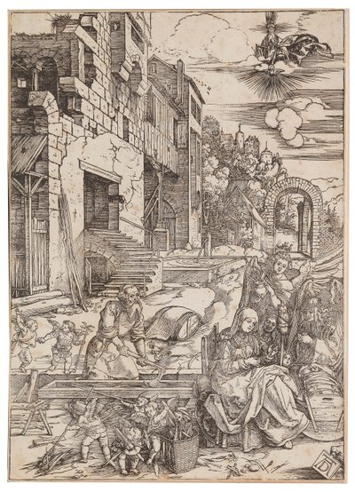 Il soggiorno della Sacra Famiglia in Egitto, dalla Vita della Vergine, c. 1504 da Albrecht Dürer