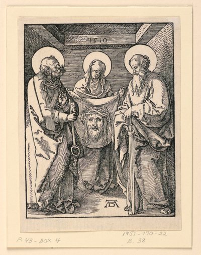 Il Sudario (Santi Veronica, Pietro e Paolo), dalla serie La Piccola Passione da Albrecht Dürer