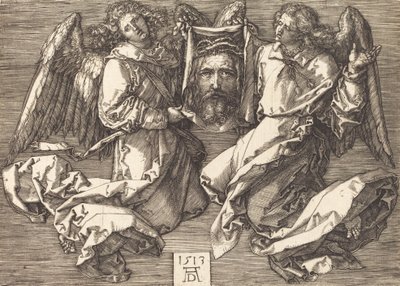 Il sudario tenuto da due angeli da Albrecht Dürer