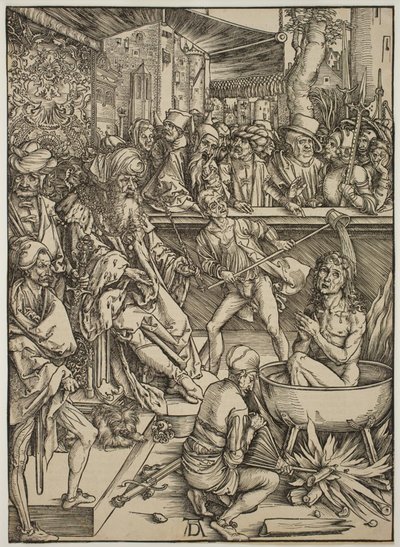 La tortura di San Giovanni Evangelista da Albrecht Dürer