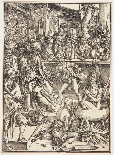 La tortura di San Giovanni Evangelista da Albrecht Dürer