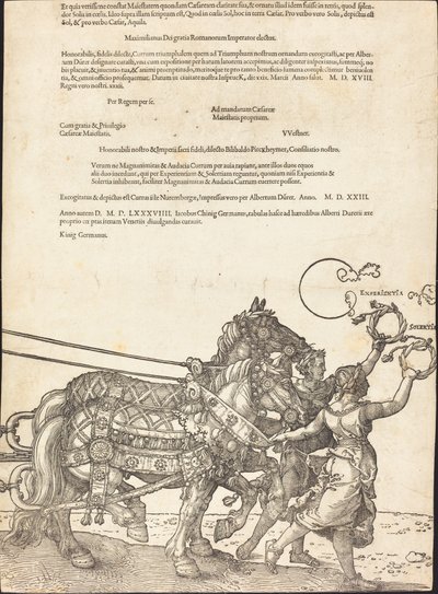 Il carro trionfale di Massimiliano I (Il grande carro trionfale) [tavola 8 di 8] da Albrecht Dürer