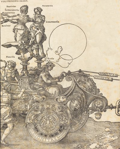 Il carro trionfale di Massimiliano I Il grande carro trionfale [tavola 2 di 8], 1523 edizione latina da Albrecht Dürer