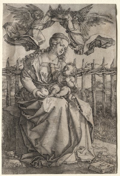 La Vergine incoronata da due angeli da Albrecht Dürer