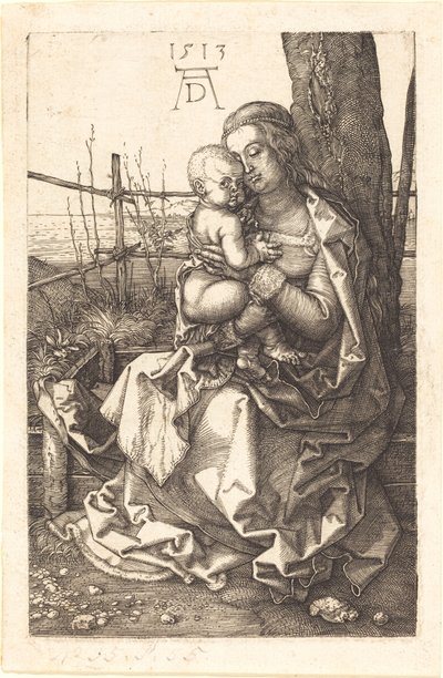La Vergine e il Bambino seduti sotto un albero da Albrecht Dürer