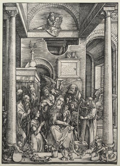 La Vergine e il Bambino circondati da santi e angeli, c. 1500-1502 da Albrecht Dürer