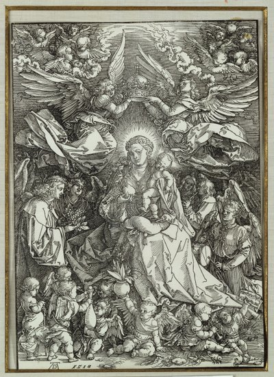 La Vergine e il Bambino circondati da angeli, 1518 da Albrecht Dürer