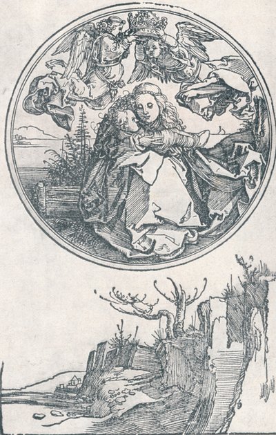La Vergine incoronata da due angeli, c1515 1906 da Albrecht Dürer