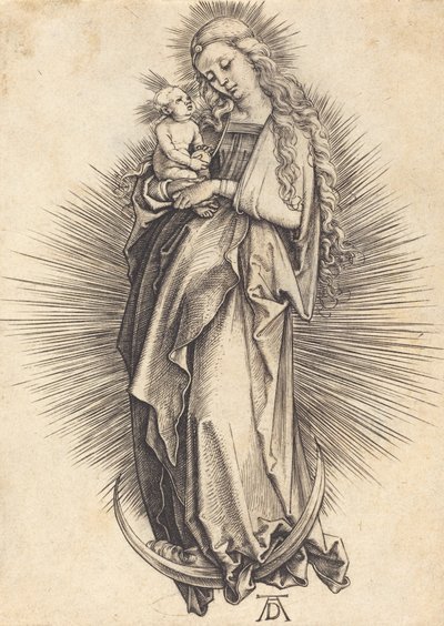 La Vergine sulla mezzaluna da Albrecht Dürer
