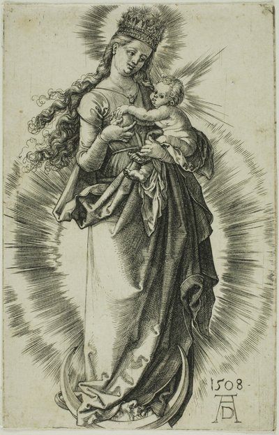 La Vergine sulla mezzaluna con una corona di stelle da Albrecht Dürer