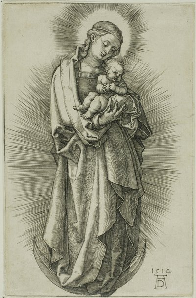 La Vergine sulla mezzaluna con diadema da Albrecht Dürer