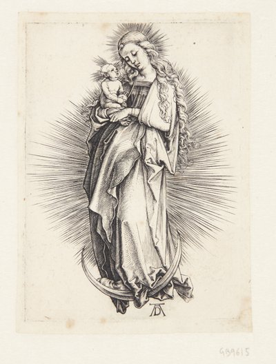 La Vergine sulla mezzaluna da Albrecht Dürer