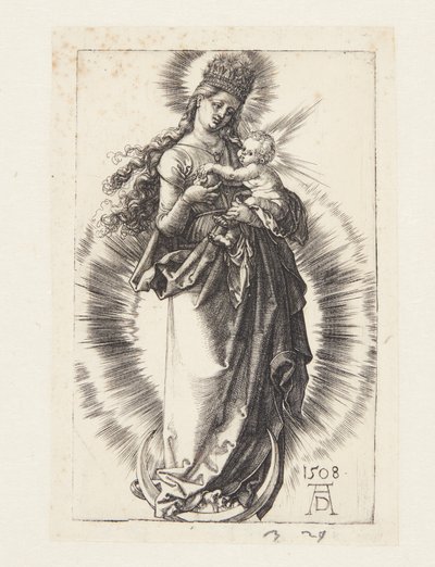 La Vergine sulla mezzaluna con una corona di stelle da Albrecht Dürer