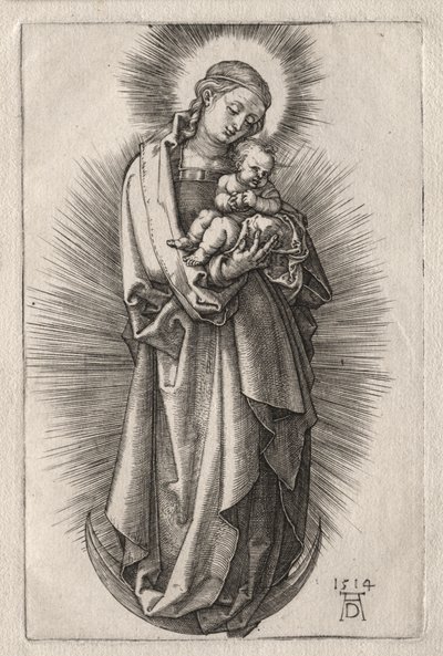 La Vergine con Fascia sui Capelli su una Luna Crescente da Albrecht Dürer