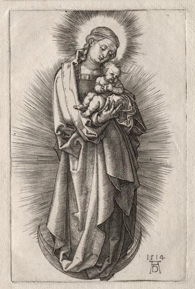 La Vergine con fascia sui capelli su una luna crescente da Albrecht Dürer
