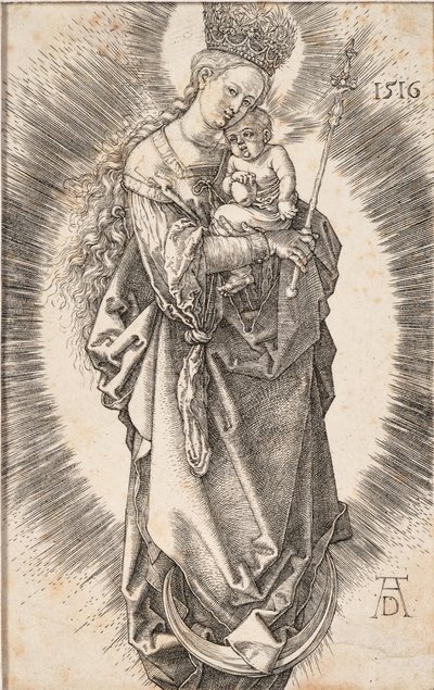 La Vergine con una corona di stelle e uno scettro da Albrecht Dürer
