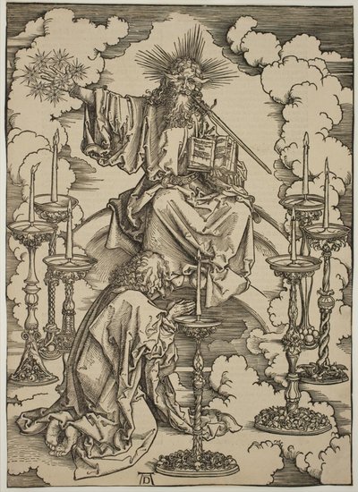 La visione dei sette candelabri da Albrecht Dürer