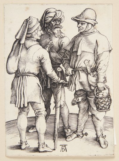 Tre contadini in conversazione da Albrecht Dürer