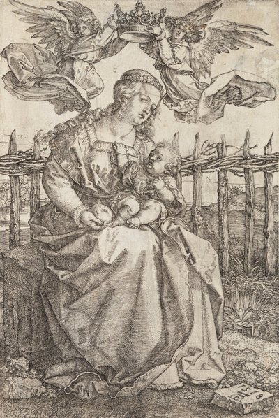 Vergine Maria incoronata da due angeli da Albrecht Dürer