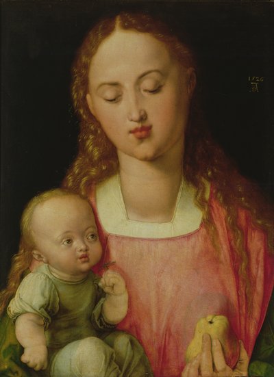 Vergine e Bambino, anche conosciuta come Vergine con la pera, 1526 da Albrecht Dürer