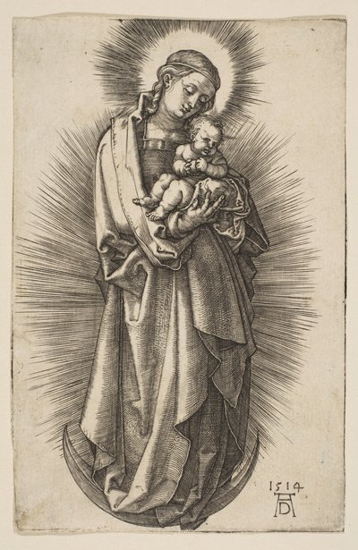 Vergine e Bambino sulla mezzaluna con diadema, 1514 da Albrecht Dürer