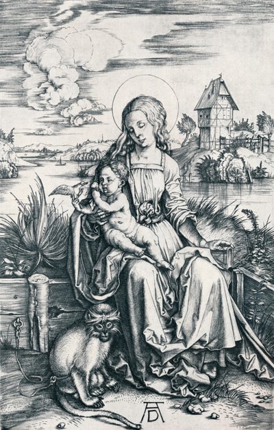 Vergine e bambino con una scimmia da Albrecht Dürer