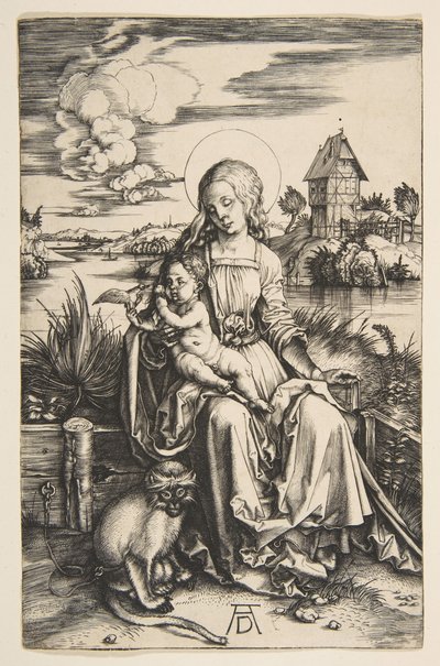 Vergine e Bambino con la scimmia da Albrecht Dürer