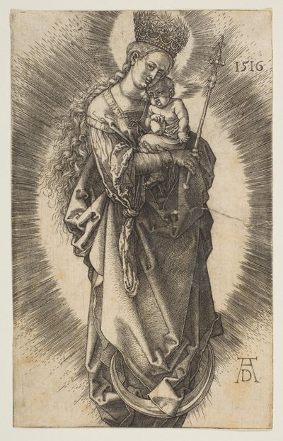 Vergine sulla falce di luna con scettro e corona stellata da Albrecht Dürer
