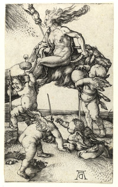 Strega che cavalca all