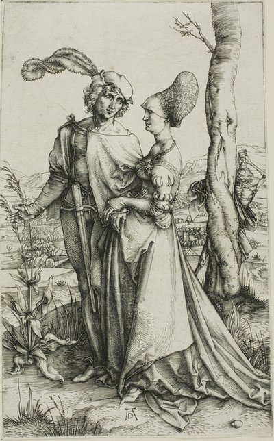 Giovane coppia minacciata dalla morte (La passeggiata) da Albrecht Dürer