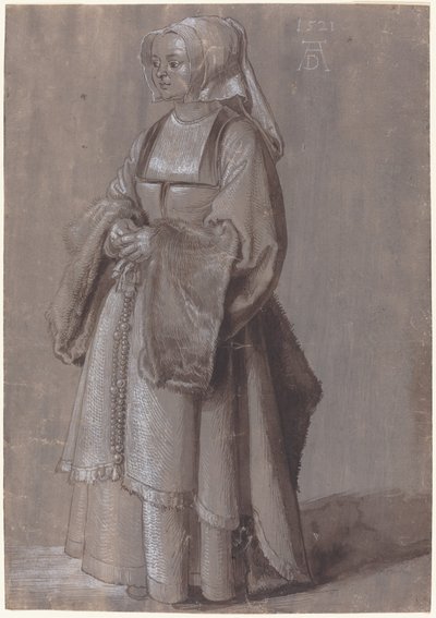 Giovane donna in abito olandese da Albrecht Dürer